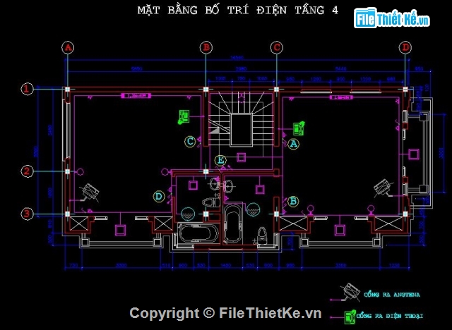 Bản vẽ,đường điện cho nhà ở,đường điện nhà cao tầng,bản vẽ thiết kế điện nhà ống